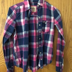 Hollister button down plaid